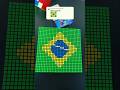 making a flag of Brazil 🇧🇷 #cube #shortsfeed #shortvideo #viralvideo #rubik'scube #wcucube