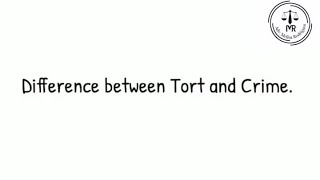 Difference between Tort and Crime I Adv. Melisa Rodrigues