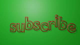 new subscribe button animation with bouncing letters, green screen Camera Feed