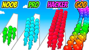 Runner Pusher - NOOB vs PRO vs HACKER vs GOD