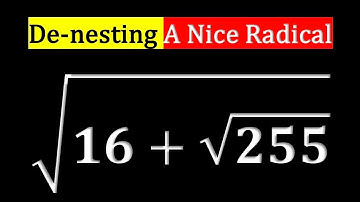 De-Nesting a Nested Radical - Maths Olympiad ! #education #learnmath #maths
