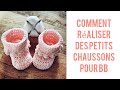 Chaussons bb au crochet 