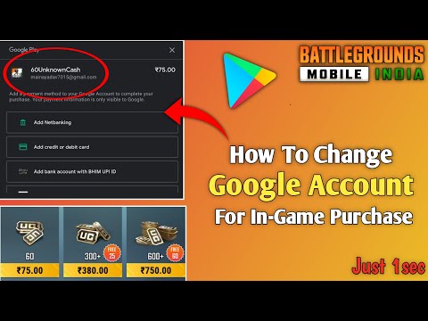 How To Change Google Play Store Account In BGMI | Change Payment Method Mail In BGMI