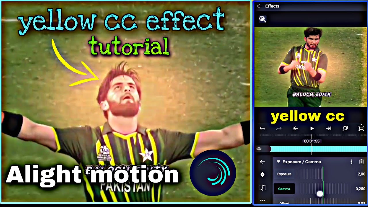 How to add yellow cc effect in alight motion| full tutorial | Hindi ...