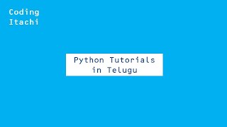 Python - Syntax and Comments - Telugu