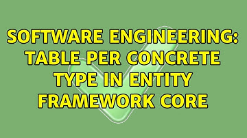 Software Engineering: Table Per Concrete Type in Entity Framework Core