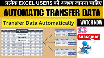 🔥 AUTOMATIC DATA TRANSFER FROM MAIN SHEET TO RELATED SHEET IN EXCEL MACRO|❤👍✔