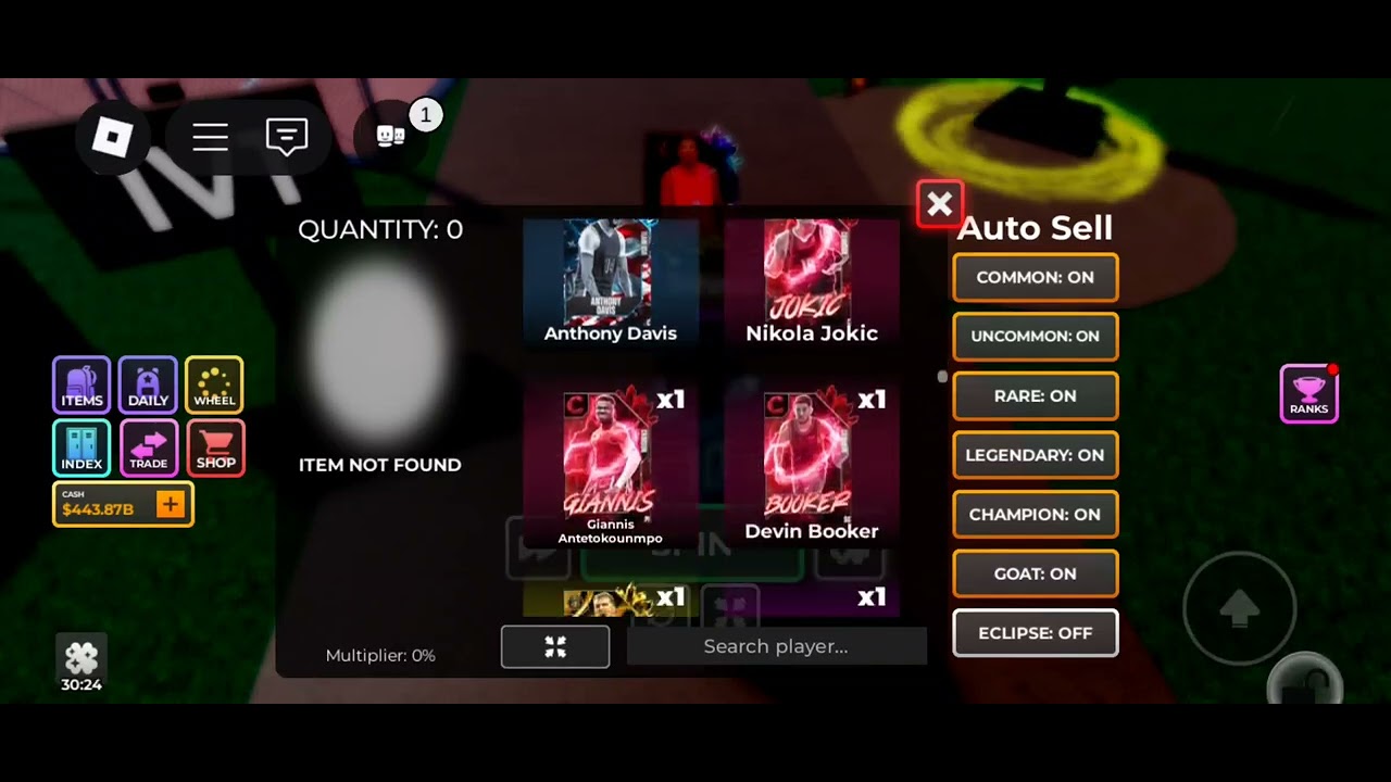 Showing my inv in basketball rng! - YouTube