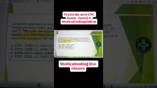 CPC Medical coding live classes 02 #cpc #cpt #cpcexam #medicalcoding #medicalbilling