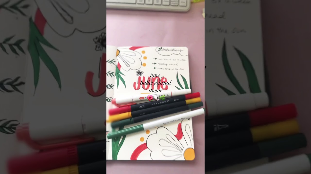can you guess what they were based on? june bullet journal theme 🌺🐚🌱 