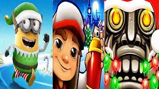 Subway Surfers Christmas 2020 VS TEMPLE RUN 2 VS Despicable Me  Minion Rush CHRISTMAS 2020 Gameplay screenshot 5