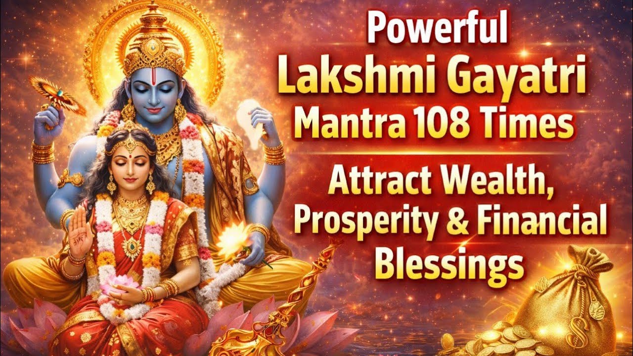Powerful Lakshmi Gayatri Mantra 108 Times | Attract Wealth, Prosperity & Financial Blessings