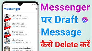 How to remove draft message in messenger