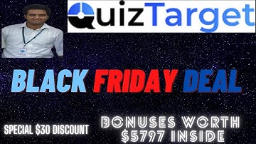 QuizTarget Review 👉💲30 Black Friday Discount 🎁Bonuses🎁 Worth 💲5797 For👉 [Quiz Target Review]👇
