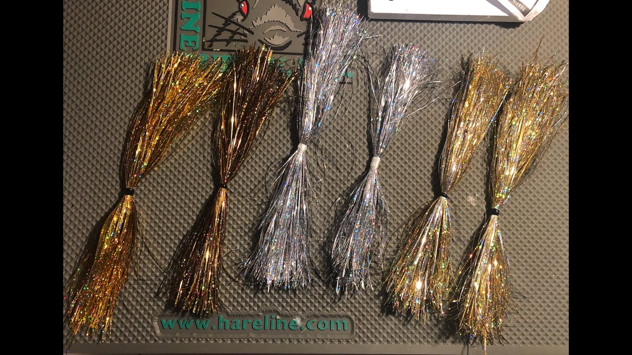 Tying Bucktail tinsel skirts for spinners YouTube