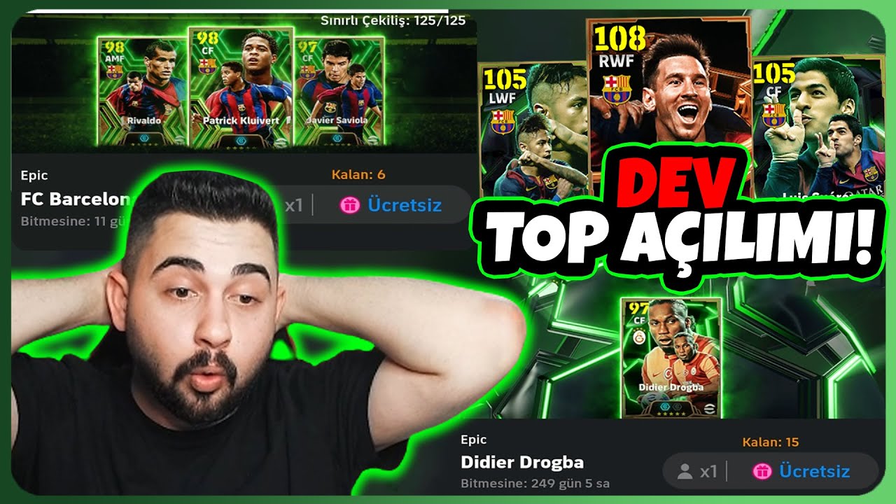 15X GS 102 DROGBA + MSN PAKETİ + 6X BARCELONA EPİKLERİ TOP AÇILIMI! eFootball Mobile 2025