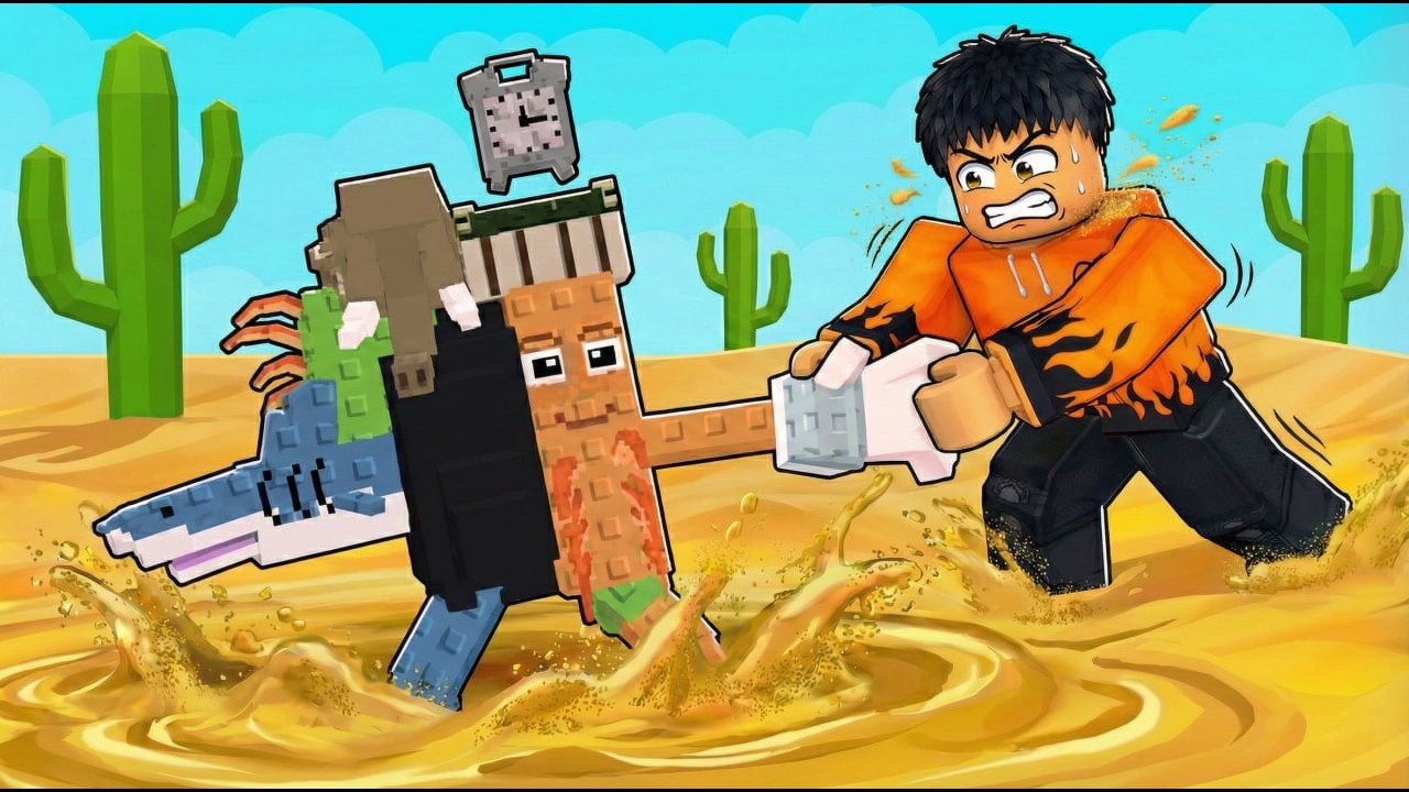 ကျွန်​တော် သဲနွံ နစ်​နေ တဲ့ BRAINROTS​ကောင်​တွေကို ကယ်ခဲ့တယ်|SAVED BRAINROTS FROM QUICKSAND:ROBLOX|