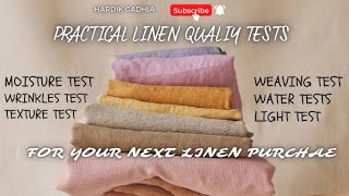 how to check linen fabric quality | What is 