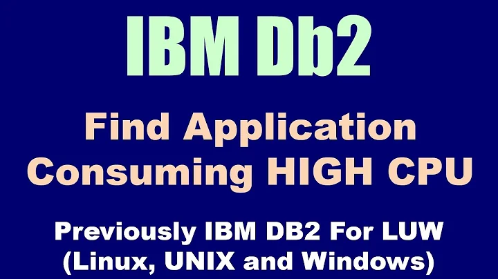 DB2 Find Application Consuming High CPU