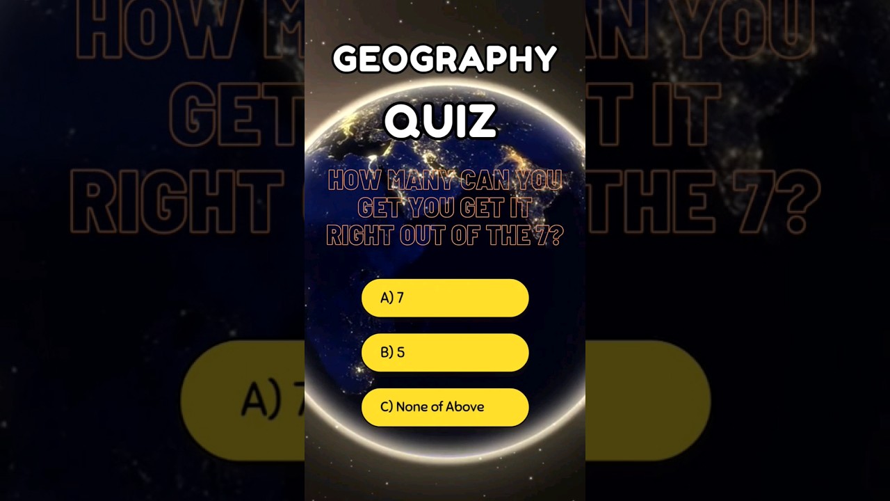 Geography Quiz 🌎  #quiz  #geography  #quiztime  #knowledge  #learning