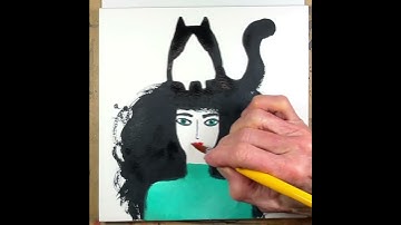 How to Paint a Tuxedo Cat Hat