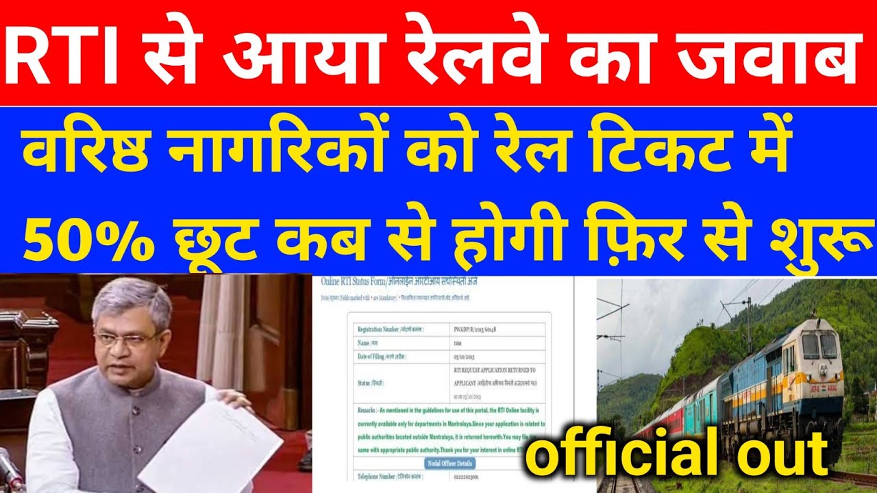 RTI Senior Citizen Rail Ticket Concession Update rti-senior-citizen-rail-ticket-concession-update