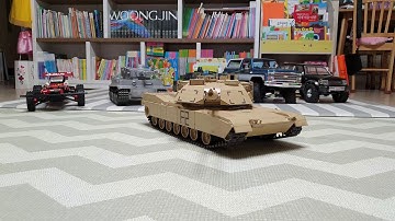 RC Tank Tamiya 1/16 M1A2 Abrams Full Option Kit TEST RUN