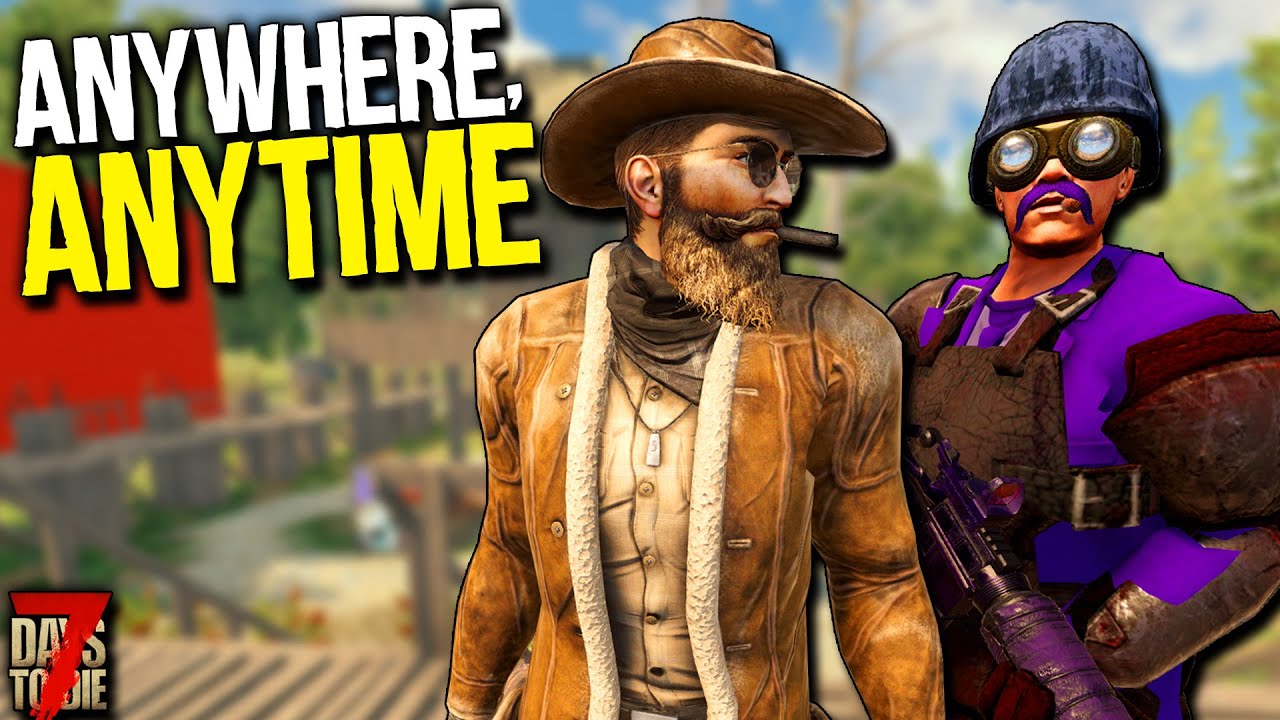 TRADER BASE vs GIANT HORDE!- 7 Days to Die: Anywhere, Anytime! - Day 41