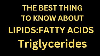BEST OVERVIEW FOR Lipids :#fattyacid  #triglycerides  #phospholipids  #terpenes #waxes #eicosanoids