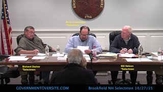 Brookfield NH Selectmen 10:27:15