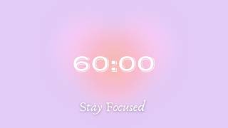 1 Hour Lilac Heart Aura Timer 💜☁️ |Deep Study & Productivity