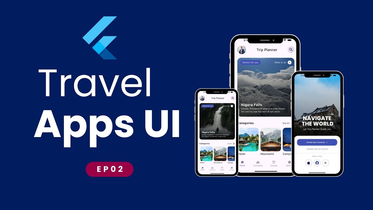 Flutter Ul Tutorial | Travel App UI Design | Episode 02 - YouTube