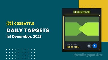 CSS Battle Daily Target Solution | 1st December, 2023 | CSS Challenges