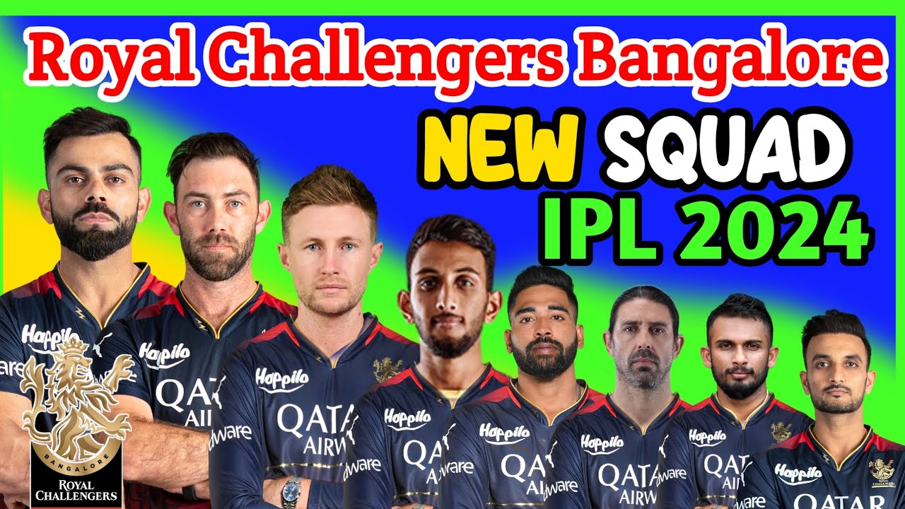 IPL 2024 Royal Challengers Bangalore New Squad Rcb Full Squad 2024