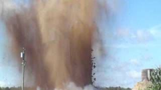 Silo Demolition by Nesbitt Demolition - 2 silos 1 explosion