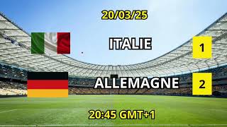 ITALIE VS ALLEMAGNE UEFA NATIONS LEAGUE 2025 QUARTS DE FINALE ALLER