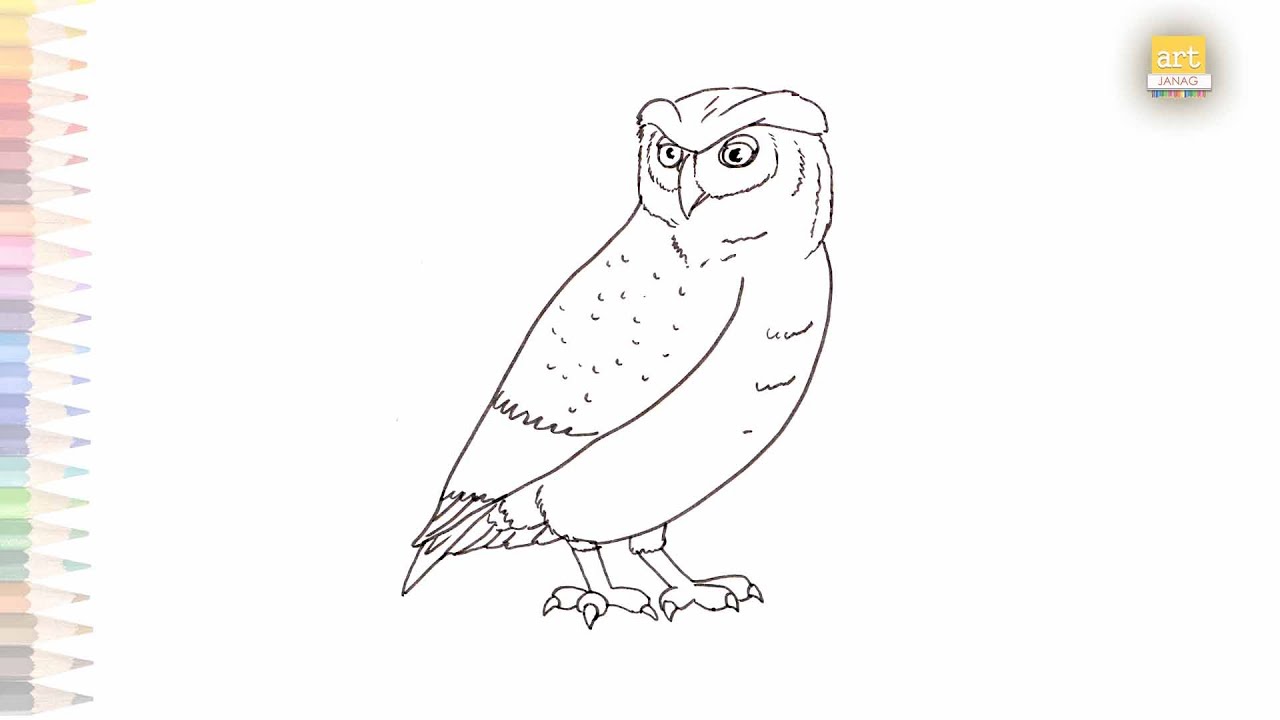 Cute owl animal sketch wonderful drawing' Rectangle Magnet | Spreadshirt