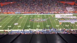 Florida President Dr. Fuchs leads the 2 Bit cheer!
