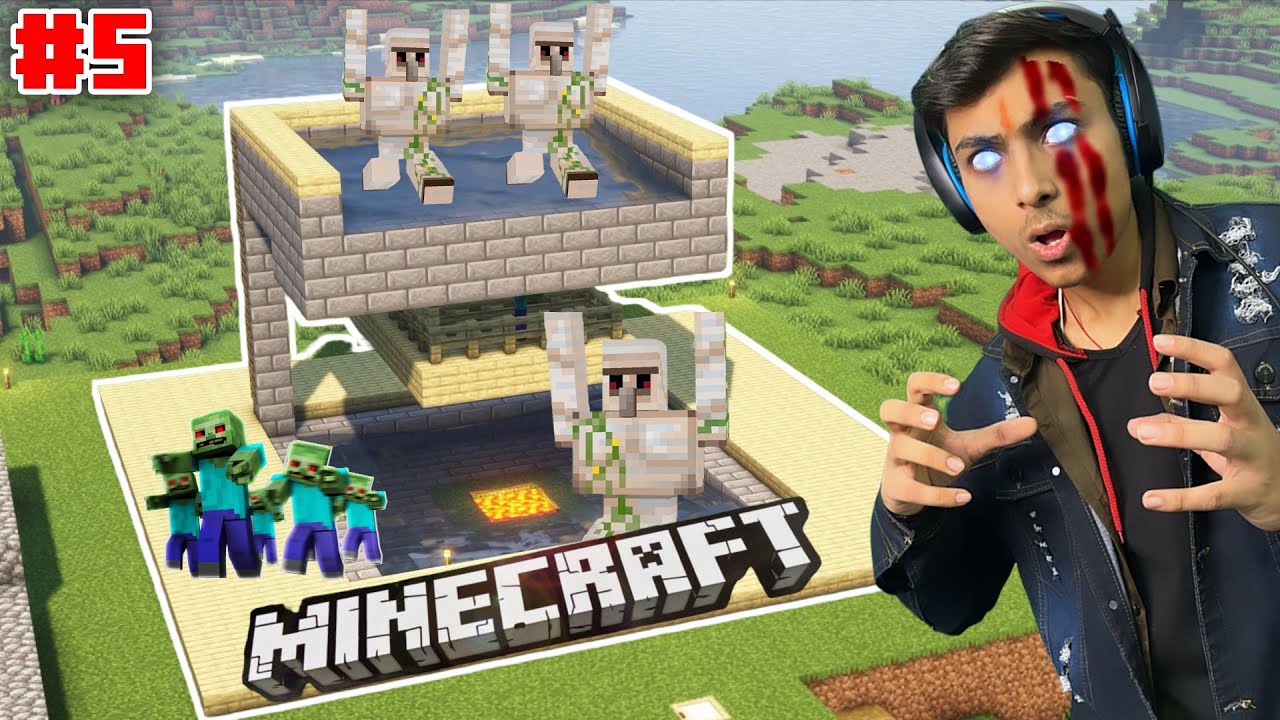 FINALLY I MADE UNLIMITED IRON FARM 😱😍|| MINECRAFT SURVIVAL #5 ...