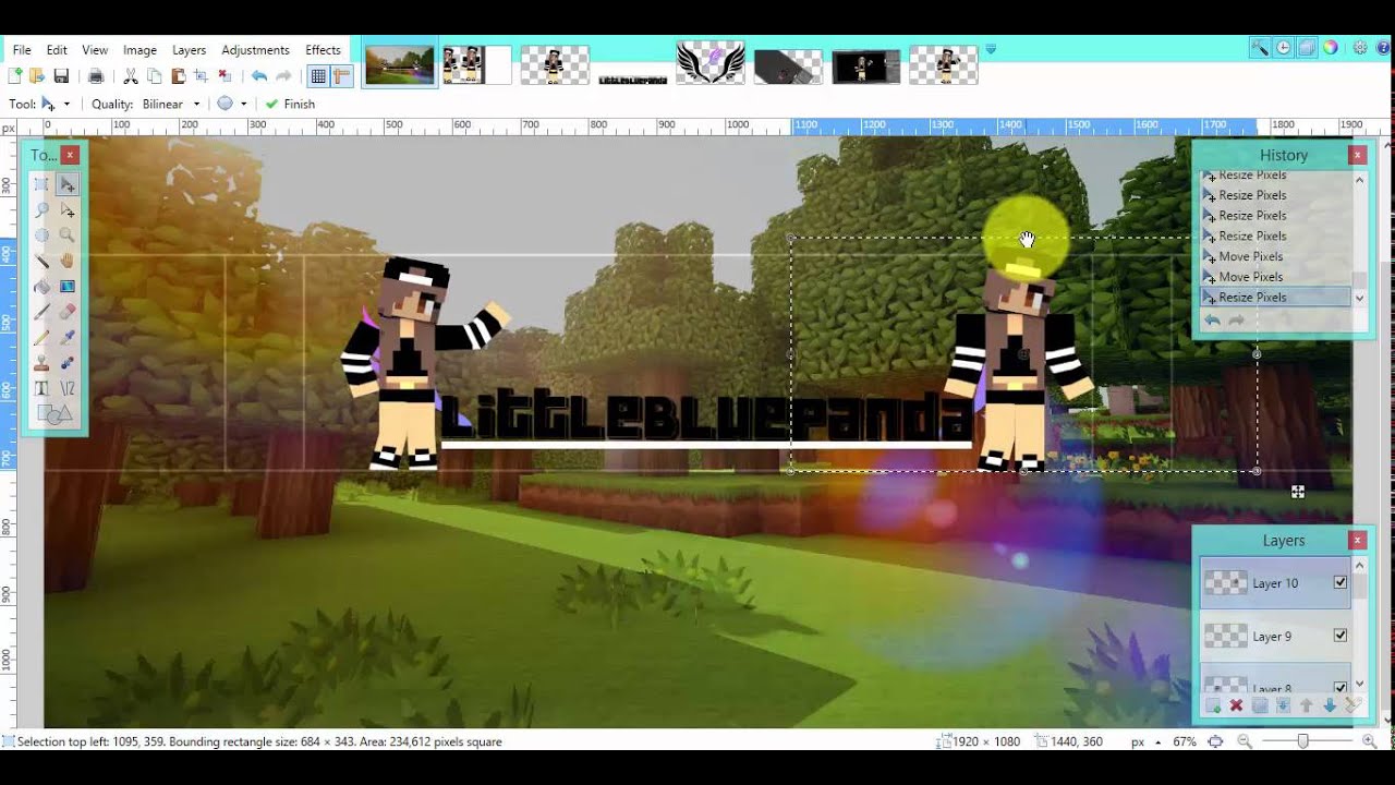 Minecraft Speed Art banner - YouTube