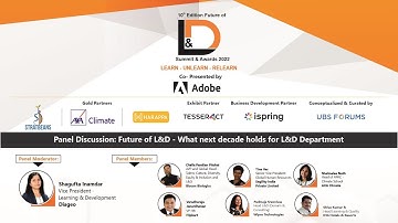 10th Edition Future of L&D Summit and Awards 2022 -Panel Discussion: Future of L&D
