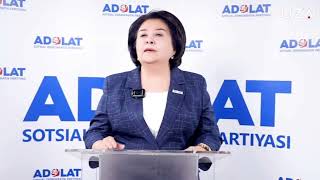 “Adolat” SDP boʻlajak saylovlarda ishtirok etishini maʼlum qildi
