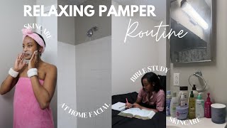 SPRING RELAXING PAMPER ROUTINE | SHOWER ROUTINE, GLOWY SKIN, BODYCARE + FACECARE #pamperyourself