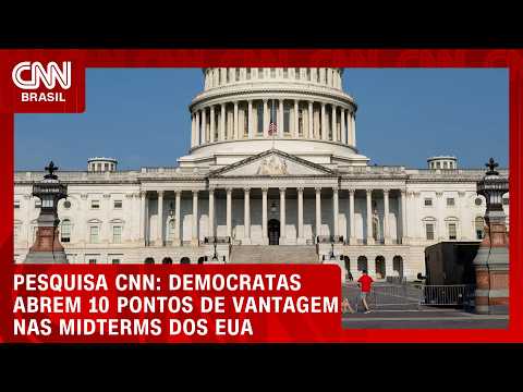 Democratas abrem 10 pontos de vantagem sobre republicanos nas midterms, diz pesquisa CNN | HORA H
