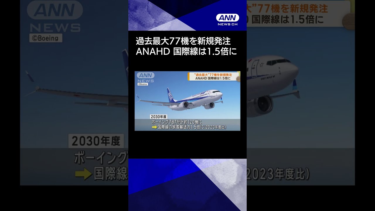 ニュース】ANAホールディングス “過去最大”77機を新規発注