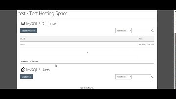 How to create MySQL database and user from WebsitePanel