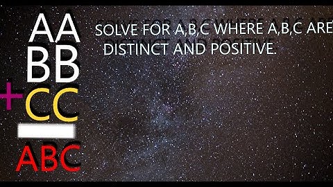 If AA+BB+CC=ABC What are A,B,C.