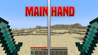 How To Change Your Main Hand In Minecraft Rightleft