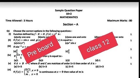 Pre-Board sample paper maths class-12 #pseb #solved #class12 #maths