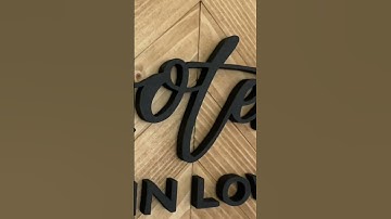 A gorgeous wooden sign for a wedding gift #scrollsaw #woodensign #art #weddinggift #weddingdecor